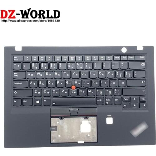 New Original Palmrest Upper Case With RU Russian Backlit Keyboard for Lenovo Thinkpad X1 Carbon 5th Gen Laptop C Cover 01LV328