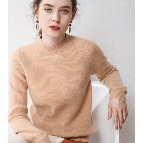 Autumn/Winter New Women Pure Wool Sweater O-neck Slim Pullover Warm Twist Flower Cashmere Knit Bottoming Shirt