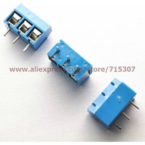 PHISCALE 20pcs PCB Terminal Blocks 5.08mm 3pin 300V 10A