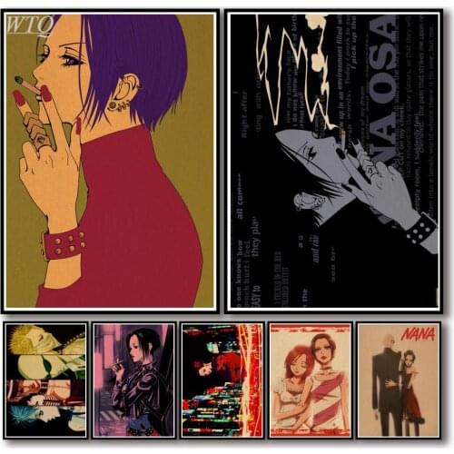 Retro Poster NANA Anime Posters Canvas Painting Posters and Prints Wall Decor Poster Wall Art Picture Room Decor Home Deco