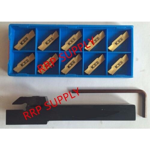 1pc MGEHR1010-1.5/2/3 cutter+10pcs MGMN150-G/200-G/300-M NC3030 insert, to cut steel and stainless steel
