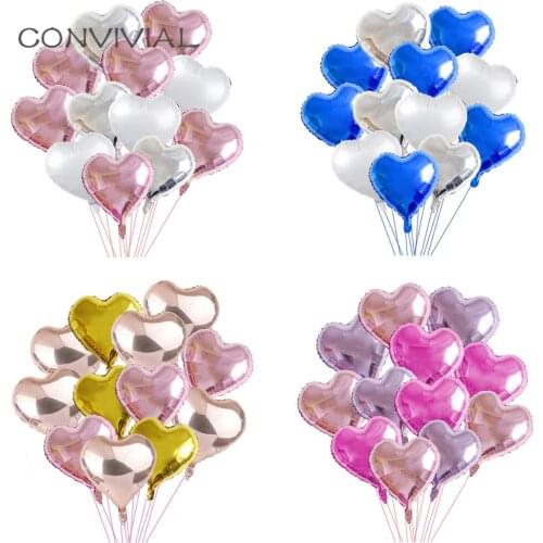 Pink Gold Baby Shower Balloons Foil Birthday Party Decorations Favors Heart Helium Balloon Baloons Birthday Kids Party Supplies
