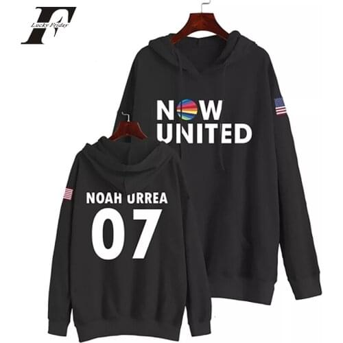 2020 Now United Hooded Hoodies Sweatshirts Men/Women Usa Flag United Noah Urrea 07 Pullover Unisex Harajuku Tracksuit