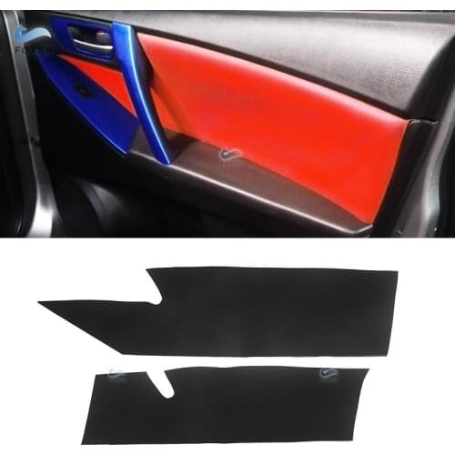 For Mazda 3 2011 2012 2013 4pcs Car Microfiber Leather Front & Back Door Panel Cover Protective Trim