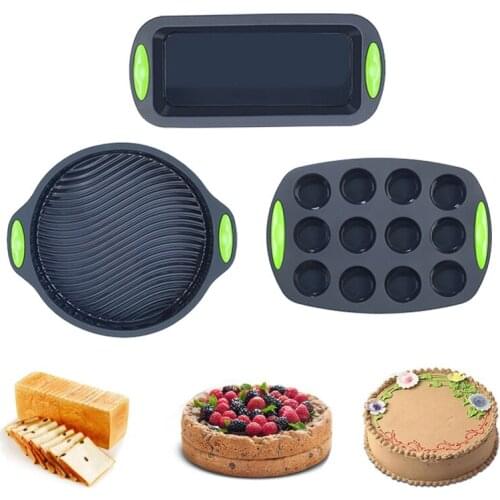 1PC Silicone Cake Molds Silicone Donut Baking Pans Muffin Pan Kitchen Bakeware DIY Desserts Baking Mold Cake Baking Pan Tools