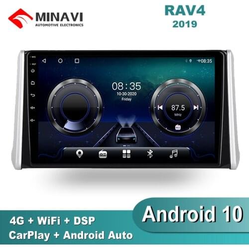 10'' IPS Android 9 TOYOTA RAV4 2019 Car Radio Multimedia GPS Navigation Navi Player Auto Stereo 2din WIFI