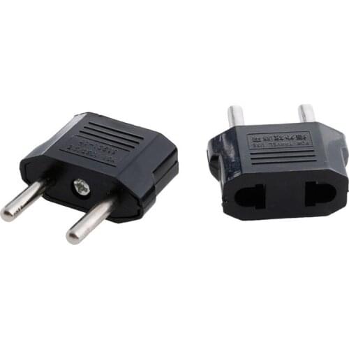 10PCS US USA to EU Europe Euro AC Power Plug Converter Travel Adapter Charger