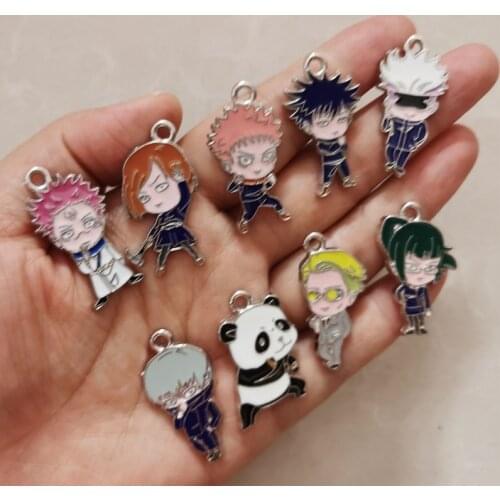 New 6 sets 27 pcs Anime Jujutsu Kaisen Charm Pendants DIY Jewelry Making
