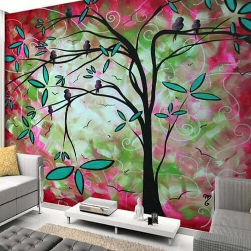 3D Photo Wallpapers for Living Room TV Backside Wallcovering Wall Papers Roll Home Wall Decor Abstract flower Murals