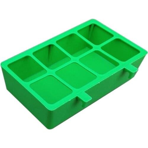 4/8 Grids Plastic Hanging Cups Bird Feeding Bowl Parrot Feeder Water Food Tray B2QB
