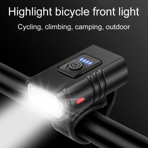 6 Modes Bike Headlight USB Rechargeable Aluminum Alloy Double T6 LED Bicycle Front Lamp Bike Accessories Bike Headlight Front La