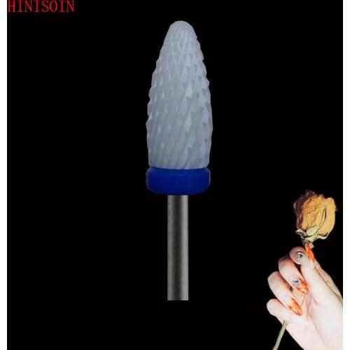 White -15PCS-Ceramic Nail Drill Bit - Flame Bit - (0042.060)
