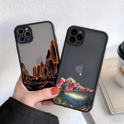 Landscape Sunset Phone Case For iPhone 8 6s 7 Plus SE 2 X XR XS Max Cases for iphone 11 12 Pro Max Hard PC Shockproof Back Cover