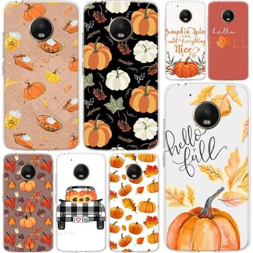 Autumn Pumpkin happy fall Phone Case Cover For Motorola Moto G9 G8 G7 G6 G5S E6 E5 Power Plus Play One Action Macro Vision Coque