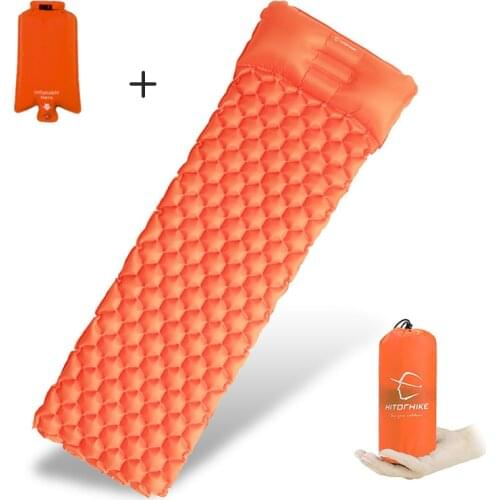 Travel Camping Mat Single Airbag Inflation Sleeping Pad Ultralight Picnic Air Mattress Portable Damp-Proof Beach Air Cushion