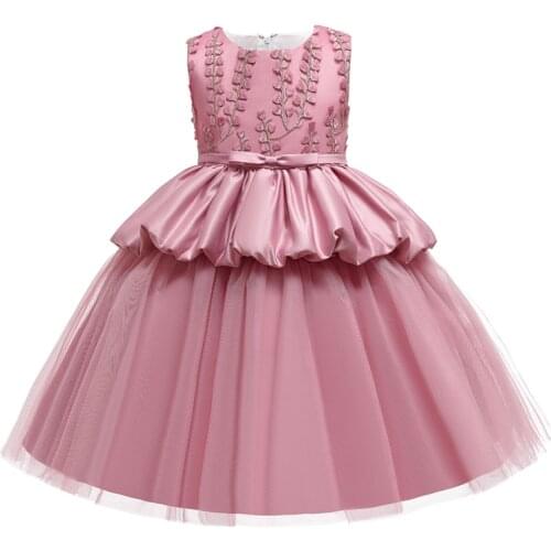 Elegant flower girls Dress Evening Ball Gown Flower Kids Dresses For Girls Children Wedding Dress Girl Dress Elegant Princess