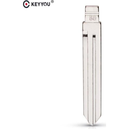 KEYYOU NO.88 Metal Blank Uncut Flip KD Remote Key Blade Type #88 For New JAC Refine Key Blade Replacement