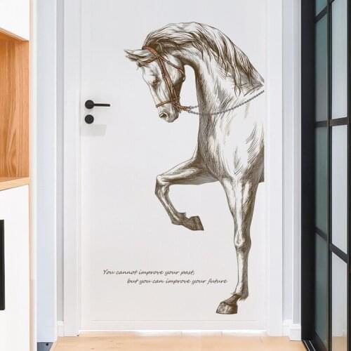 Creative Horse Wall Stickers Teenager Modern Bedroom Living Room Decoration Aesthetic Home Office Decor Art Decals for Furniture