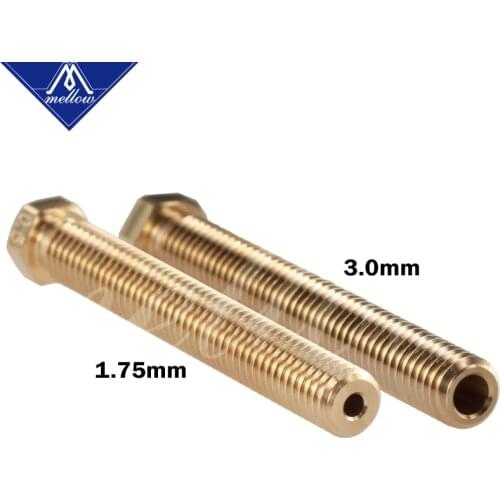 Mellow Brass Super Volcano Nozzle 1.75MM/3.00MM Filament Large Flow 3D pinter For Super Volcano Hotend Brass Nozzle