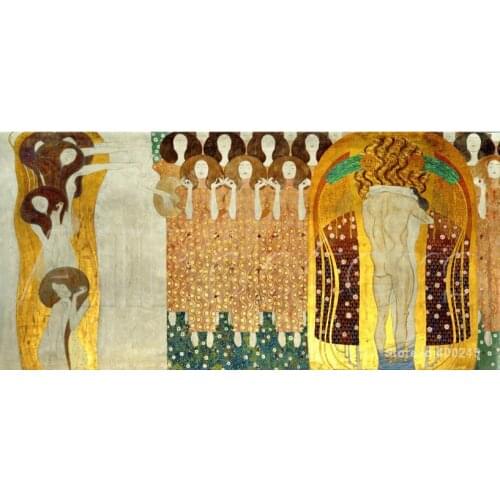 Best Art Reproduction The Final Chorus of Beethovens 9th Symphony Gustav Klimt Paintings for sale hand painted High quality