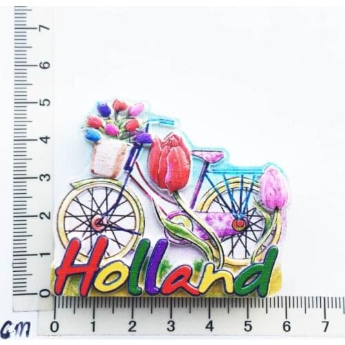 Holland)Fridge Magnet Creative Travel Commemorate Crafts 3D Ornaments Magnetism Resin Material Refrigerator Stickers
