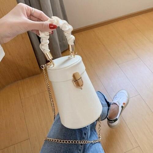 Mini Bucket Bags For Ladies Casual Chain Handle Shoulder Bags Fashion Women Elegant Small Messenger Bags Bolsa Feminina