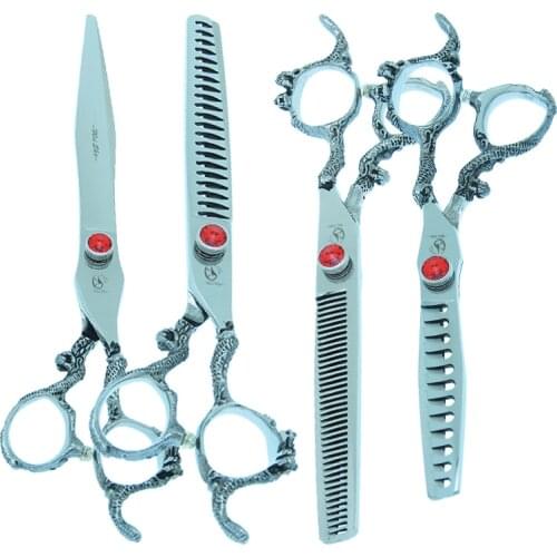 Meisha 6/7/8 inch Pet Scissors Japanese Steel Dog Cutting Thinning Shears Animals Grooming Tesouras Cat Haircut Trimmers B0065A