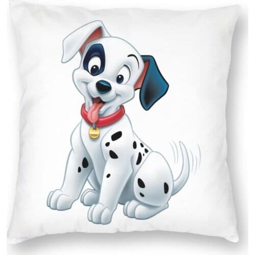 Cute Dalmatian Dog Cushion Cover Sofa Decoration Pet Lover Square Throw Pillow Case 40x40