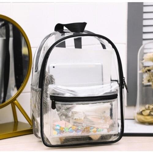 Mini Women backpack Transparent Sequins PVC Waterproof Travel Tote Backpack Featuring transparent sequins unique Shoulder Bag