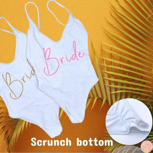 Bottom Sexy Bride Backless Cross Swimsuit Plus Size One Piece Swimwear Bikini Wedding Beach Swimming Summer Women Suits 2021 New