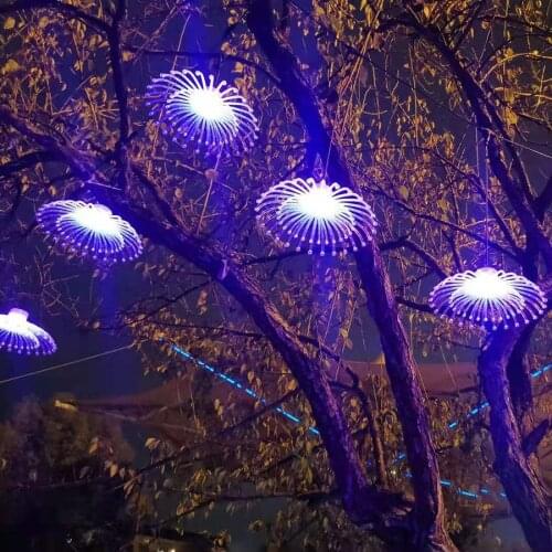 Christmas Tree Hanging Fireworks Light Dandelion Shape Starburst Lights Outdoor Garden Weddingg Party Decor Fairy String Lights