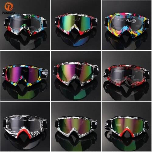 POSSBAY Motorcycle Goggles Glasses Motocross Oculos Cycling Off Road Helmet Ski Sport Gafas for Moto Cafe Racer Goggles