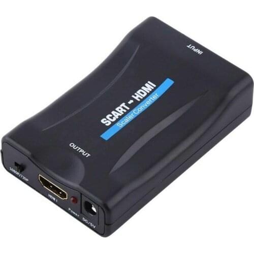 Hot Selling New Arrival 1080P Scart To HDMI Converter Audio Video Adapter for HDTV/DVD/Set-top Box/PS3/PAL/NTSC