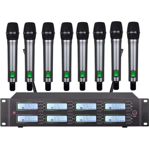 Professional UHF wireless microphone series 8-channel handheld microphone for family KTV karaoke stage performance microphone