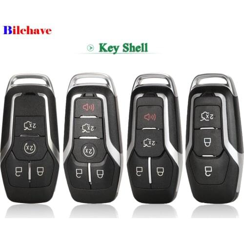 Bilchave 3/4/5 Buttons Remote Smart Car Key Shell For Ford Edge Explorer Fusion 2015 2016 2017 M3N-A2C31243300 Key Case Replace