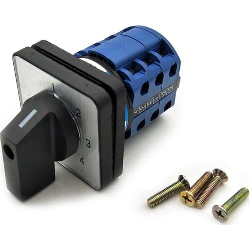 Ui 500V 16A 1-5 Positions 12 Terminals Panel Mounting Universal Rotary Cam Changeover Switch LW39B-16/3