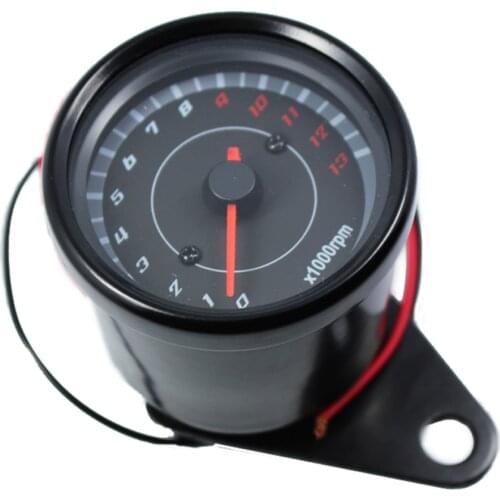 Universal Motorcycle Tachometer Gauge 13000 RPM 12v Black Motorbike Instrument For Honda CBR600RR 929RR 1000RR F4i Yamaha Suzuki
