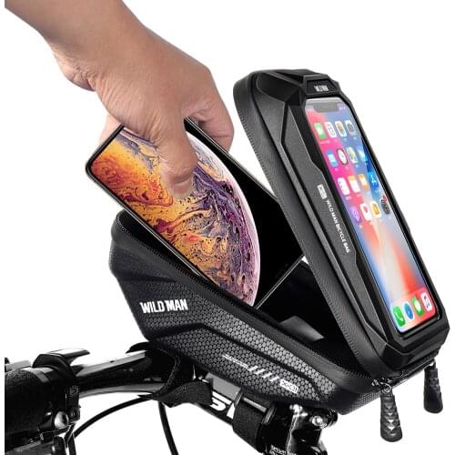 Waterproof MTB Bike Touch Cycling Equipment Portable Waterproof Screen Tube Hard Shell Bags Cycling Elements for WILD MAN