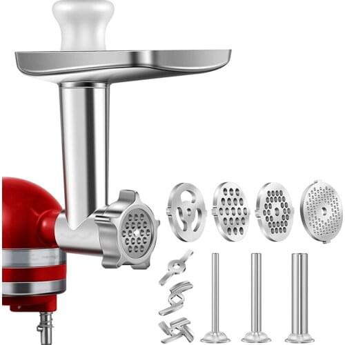 1 Set Metal Food Grinder Attachment for KitchenAid Stand Mixers, Meat Grinder Attachment Included
