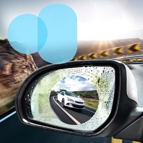 2PCS Cars Rearview Mirror Window Protective Film Car Accessories Interior Anti-Fog Membrane Waterproof Rainproof Auto Stickers