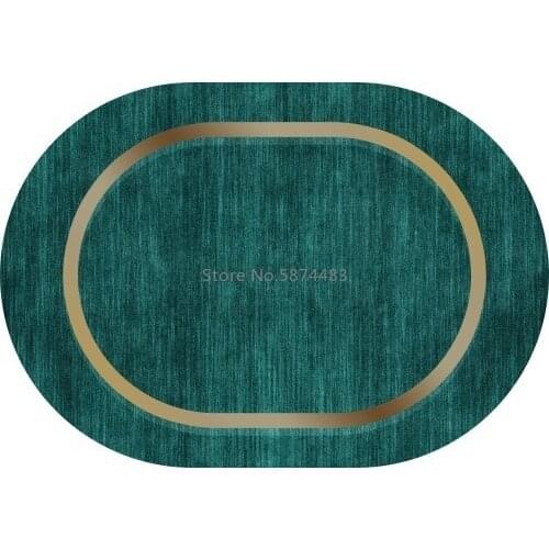 200*300cm Fashion Modern Gold Green Zebra Stripe Oval Living Room Bedroom Bedside Carpet Floor Mat Customization