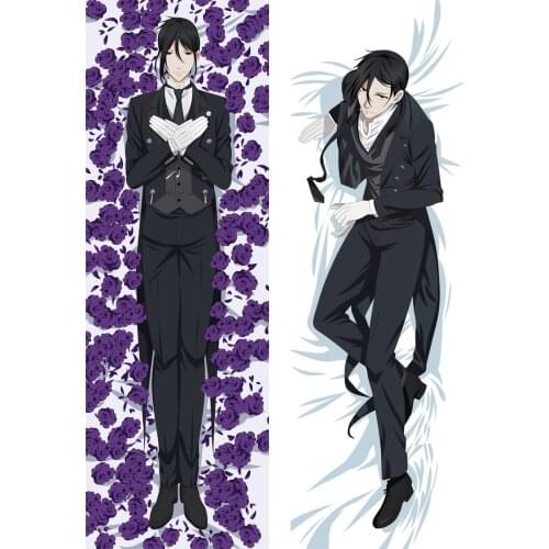 2019-April Anime Black Butler Ciel Sebastian Kuroshitsuji Hugging Body Pillow Cover Case Dakimakura Body Pillow Case