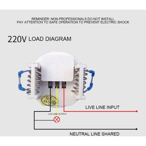 220-240V 360° Security PIR Infrared Motion Movement Sensor Detector Switch Ceiling Mounted 649E