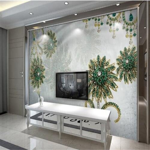 Beibehang Papel de parede Royal luxury and elegant flowers and parquet 3d TV contracted large mural wall papers home decor