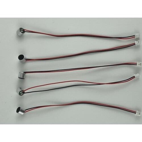 5PCS 6050 MIC Capsule Electret Condenser Microphone Interface For IP Camera Module Board With 100mm Wire and 1.25mm