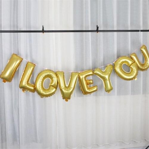 8pcs 16inch Gold Letters LOVE Foil Balloons Wedding Decoration Ballons Air Inflatable Mariage Balloon Event & Party Supplies