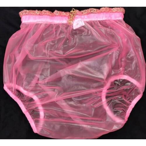 ABDL Pull-On Locking Plastic Pants Color Pimk P016-5