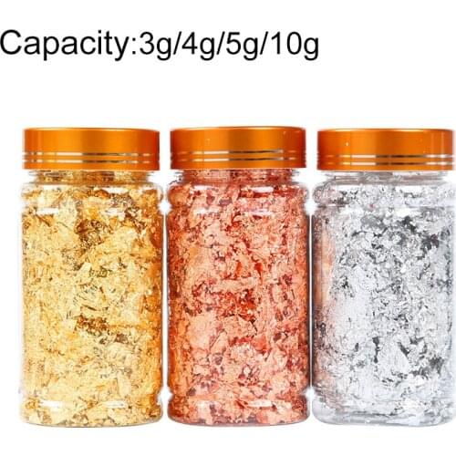 3g 4g 5g Imitation Copper Foil Sequins Glitter For Gilding DIY Resin Craft Nail Art Decor Leaf Flake Foil Paper