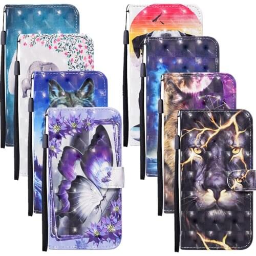 Flip Leather Case for Samsung Galaxy A72 A52 A42 A32 A12 5G Wallet Cover Card Holder Full Protection Lovely Painted Phone Capa