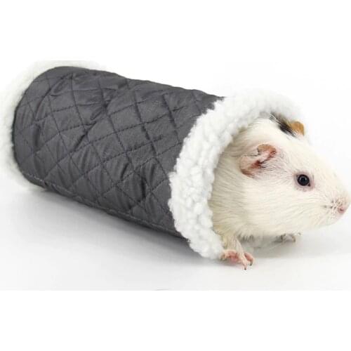 Cylinder Shape Hamster Warm House Sleeping Cage Nest Fluffy Tunnel Warm Cotton Nest Comfortable Hanging Bed Hammock Supplies